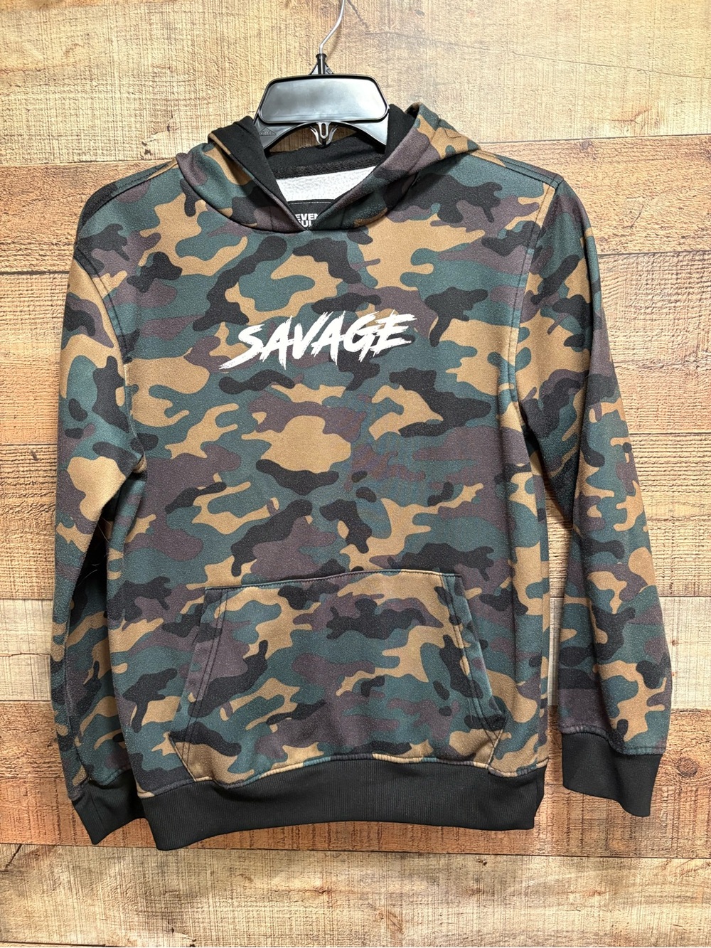 Seven Souls Boys Camo Savage Hoodie Size 14/16 Pullover K018